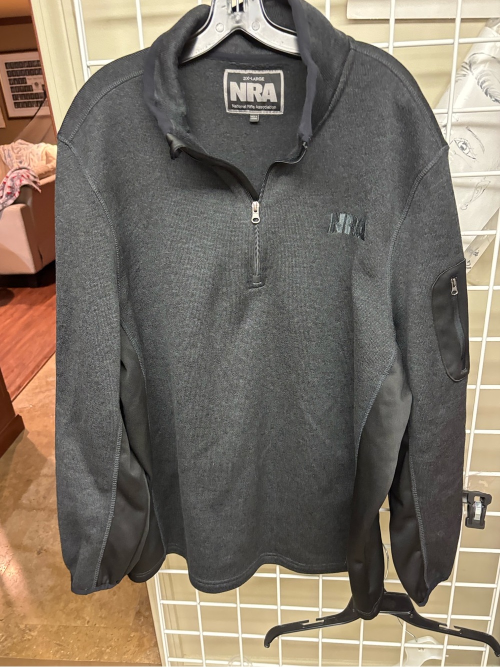 NRA National Rifle Association 1/4 Zip Pullover Sweater/Sweatshirt 2XL NWOT Men
